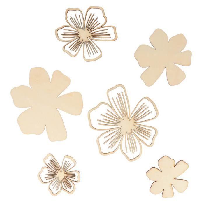 18 Silhouettes - Good vibes - Fleurs - Bois