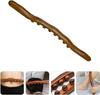 Kruvad 1 Line Black Gua Sha 8 Beads Wooden Massage Stick Tool for All of Your Body Spa Massager Lymphatic Drainage Guasha Body Pain Relief Wooden