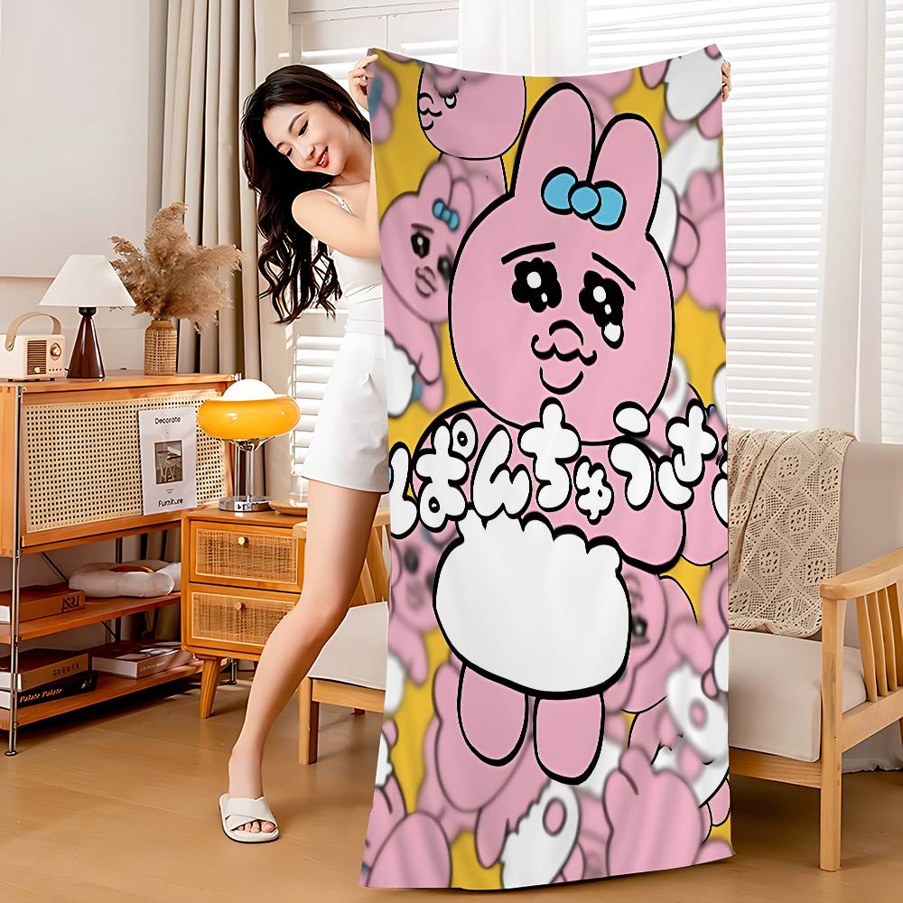 

Popular Cute O-Opanchu U-Usagi Big Microfiber Beach Towels Quick Dry Towel Sand Beach Towels Pool Towel For Travel Pool Yoga W40*H60(CM)