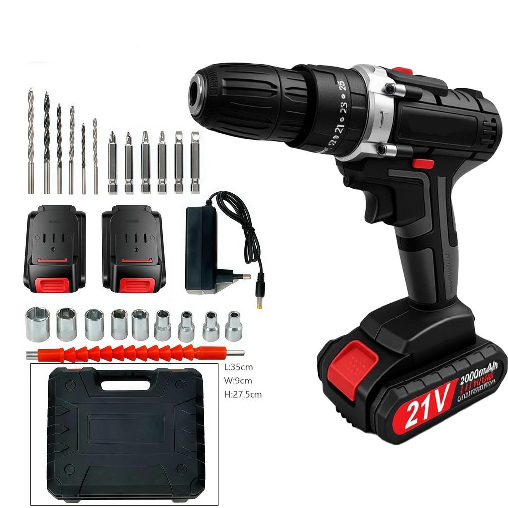 Cordless Rechargeable Dual-Speed Portable Hammer Drill