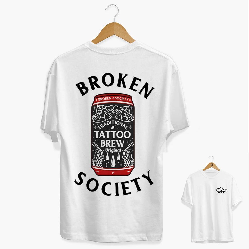 Tattoo Brew Tattoo Art Retro Style Summer Casual T-Shirt Men's and Women's Luxury Brand Top 2026