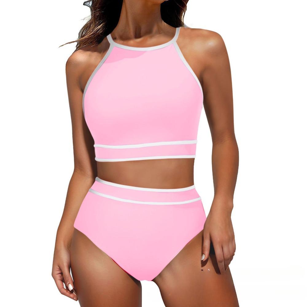 European and American Sexy Multi-color Swimwear Women's One-piece Swimsuit
