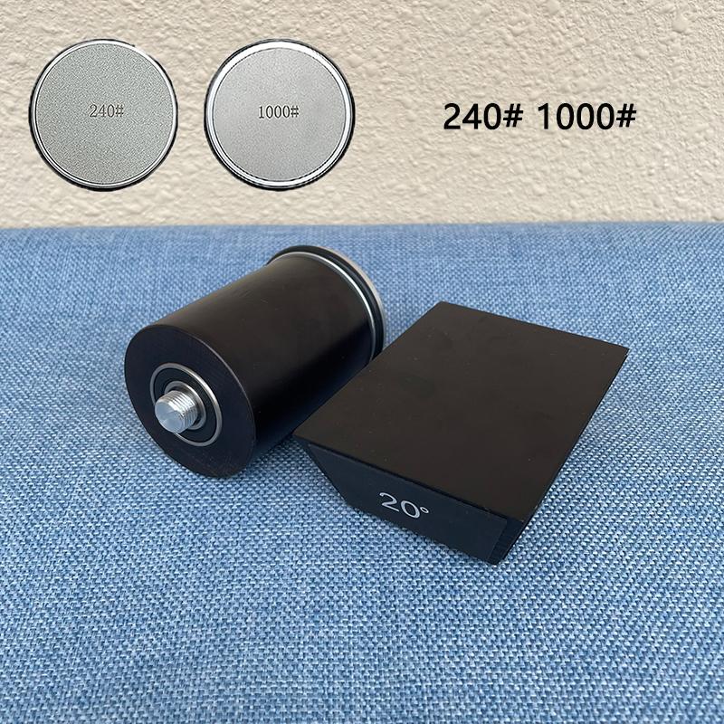 Rolling Knife Sharpener Kit Magnetic Knife Holder Adjustable Angle Cylinder Set Kitchen Ceramic Polishing Disc Kitchen Tool