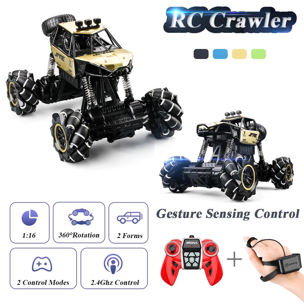 616A 1/16 RC Stunt Car 4WD 2.4GHz Off-Road RC Crawler Dual Remote Control Deformation Watch