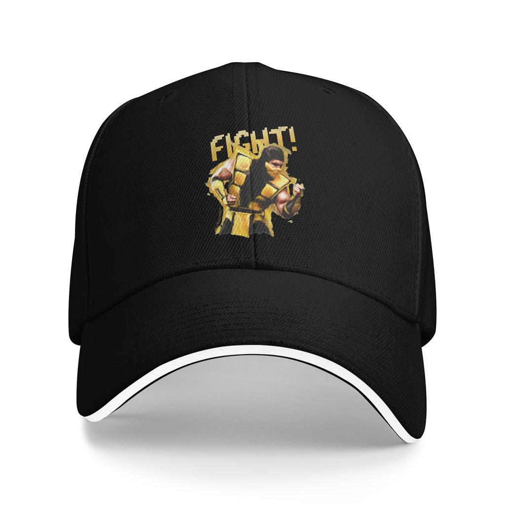 Mortal Kombat Character Baseball Cap Vintage  Sandwich Hats Unisex Adjustable Sun Cap Workouts
