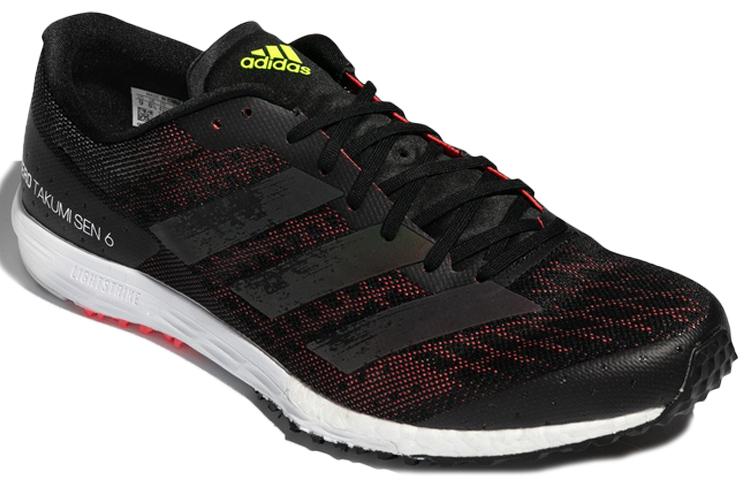 adidas Adizero Takumi Sen 6 Minimalist Style Mesh, Synthetic Leather Cushioning Slip Resistant Low Top Marathon EG4660
