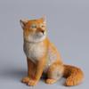 JXK Tibetan Sand Fox Cat Figure Miniature Resin Desk Birthday Fully Assembled Statue, Fox, Model, Accessory, Ornament, Gift, Painted,