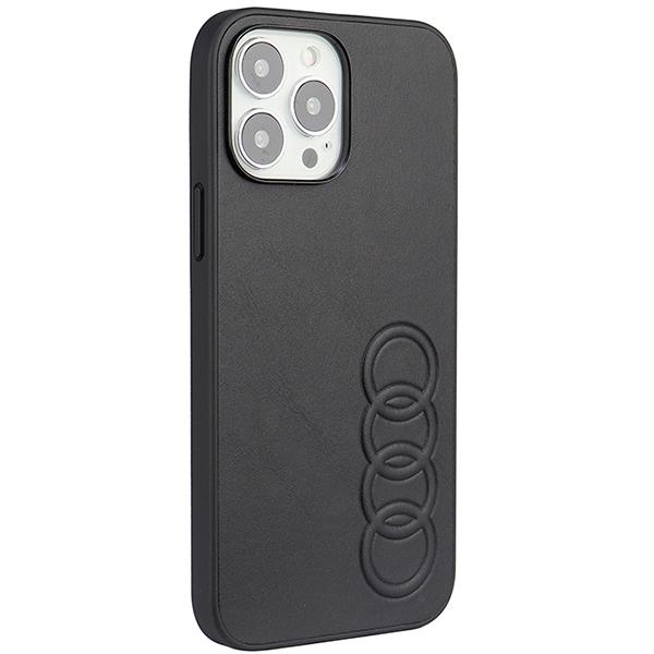 Audi Synthetic Leather Iphone 13 Pro Max 6.7 Czarny/Black Hardcase Au-Tpupcip13Pm-Tt/D1-Bk