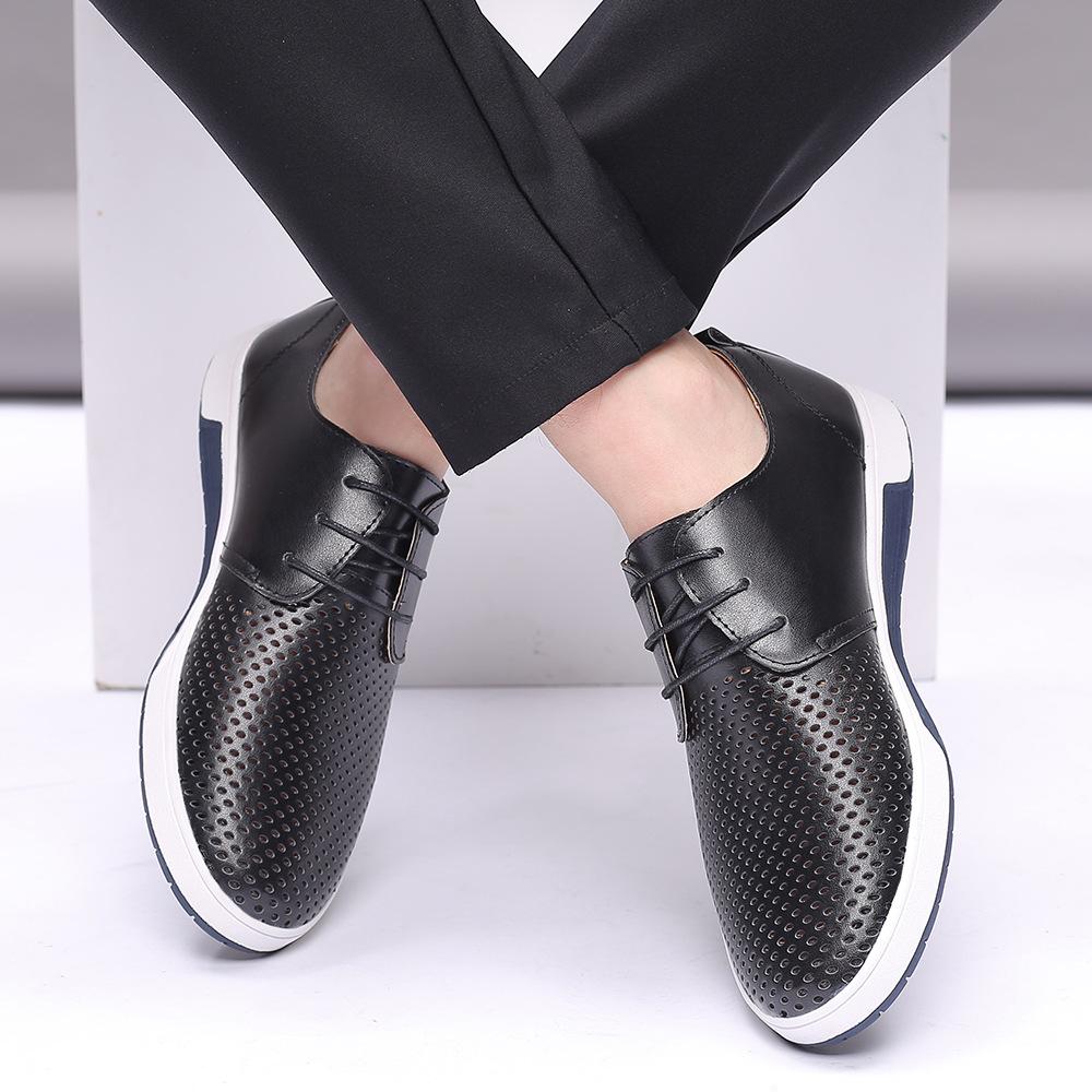 Men's Comfortable and Breathable Casual Board Shoes, Single Shoes, Leather Shoes