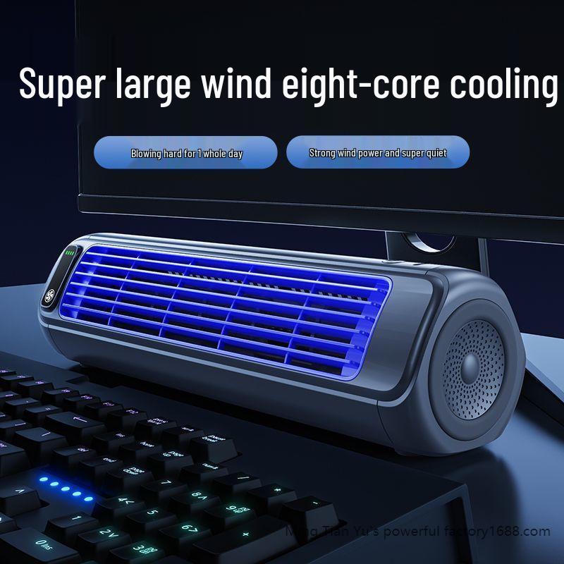 

Silent Mini Desktop Air Conditioner Fan for Office and Dorm Deep Space Gray - Plug-in