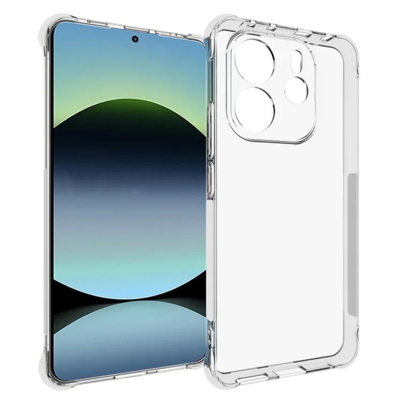 For Xiaomi Redmi Note 14 4G (164.84x78.15x8.16mm) Clear TPU Case WANLONFENG TM Series 2.0mm Phone Back Cover