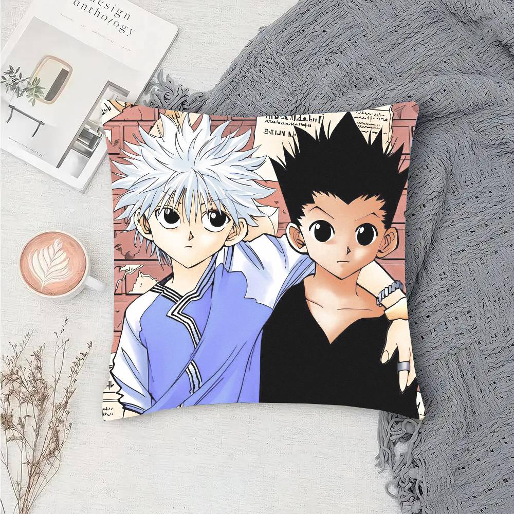 Anime Hunter X Hunter Pillow Case Fashion Square Pillowcase Bedroom Sofa Room Ins Decoration Leisure