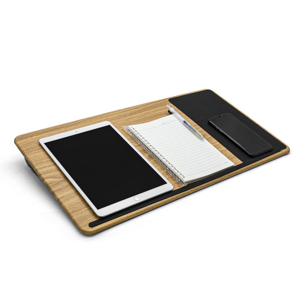 ergomi Laptop Desk with Mouse Pad and Wrist Fits Laptops up to 17 Portable for and Home Work Cushion, Support, Double-Sided, Inch, Bed, Sofa, Car,