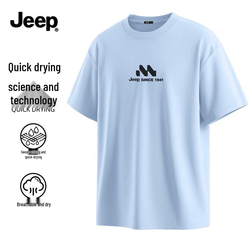 

JEEP Men s Ice Silk Quick Dry Short Sleeve T-Shirt 4XL