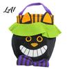 Kids Party Gift Sacks Halloween Candy Bags for Kids Trick or Treat Handbag with Handle Spooky Reusable Cloth Goodie Witch Ghost Black Cat