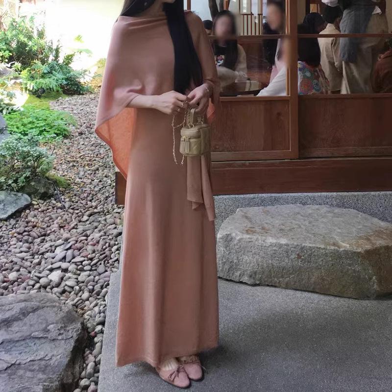 

Elovey Skin-Brightening Bean Paste Maxi Dress & Pink Shawl (Spring 2026) - Adjustable Straps One Size
