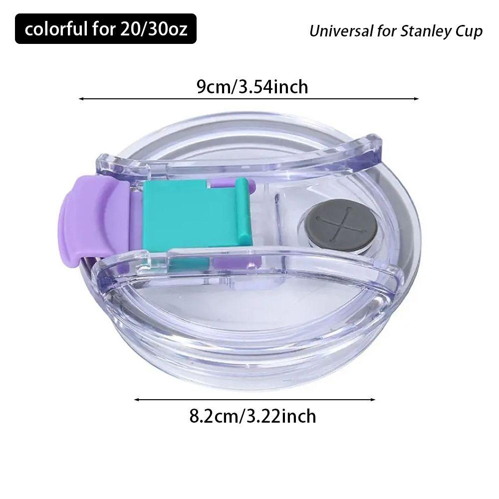 1Pcs New for Cup with Handle Bottle Cover 20/30/40oz Themos Tumbler Cup Cap Splash Spill Proof Multicolor Plastic Lids Cup Holders 5