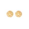 Vintage Metal Pleated Round Button Earrings: Cross-Border High-End Statement Studs for Women