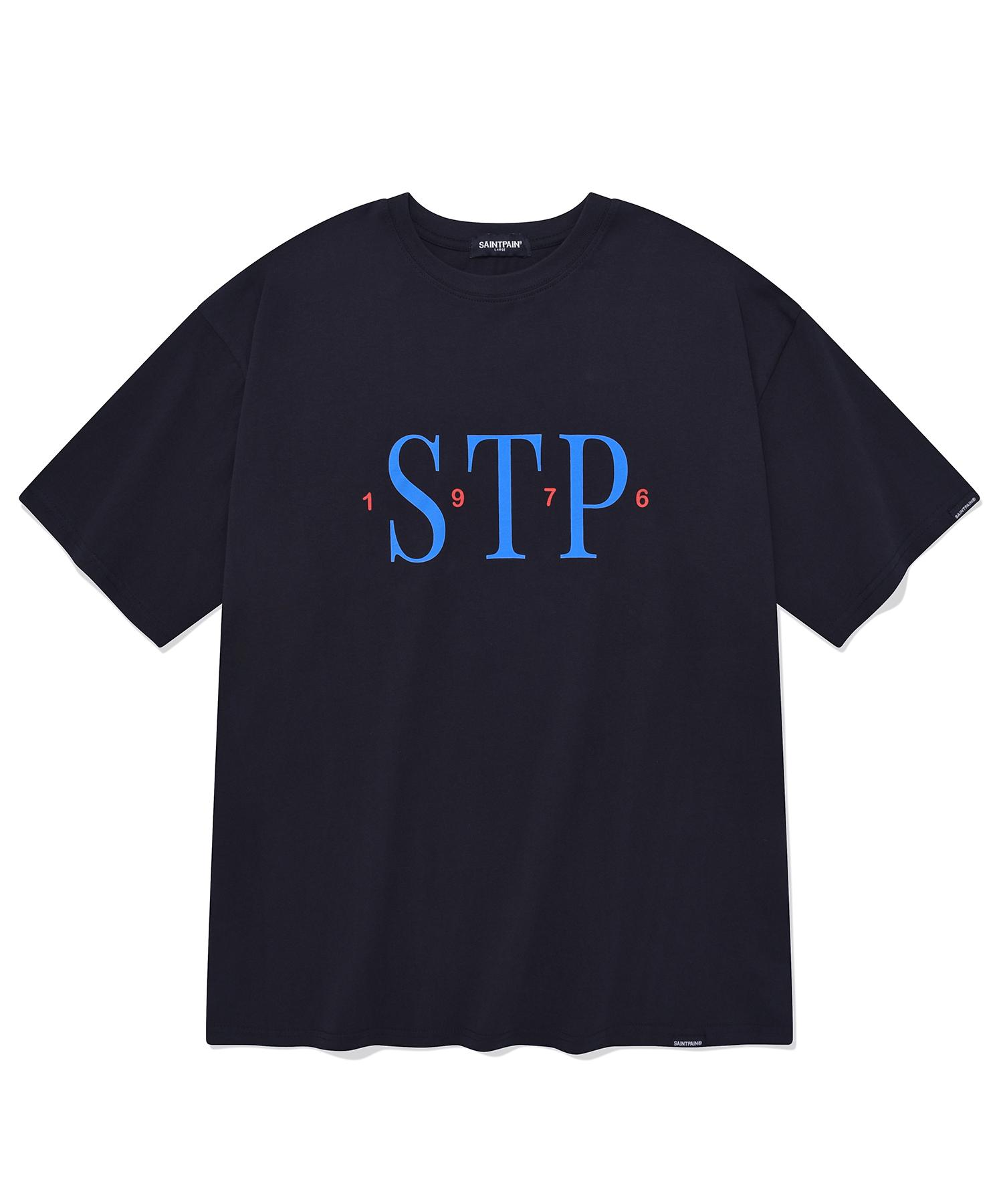 Saint Pain Sp Serif Stp Logo T-Shirt - Navy Navy/L