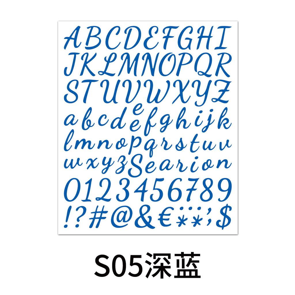 1 Inch Handwritten Alphabet Number Stickers Waterproof Vinyl Self Adhesive for DIY Journaling Scrapbooking Wholesale