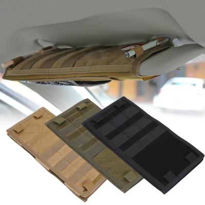 Visor Panel Organizer Pouch Tactic Car Sun Visor Cover Webbing Slots Vehicle Visor Storage Holder Storage with Straps