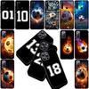 Soccer Number Football Silicone Cover for Samsung Galaxy S10 Lite S8 S9 Plus A33 A34 A31 70 A71 A72 Note 20 9 8 Coque Phone Case