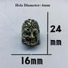 Handmade Sculpture Brass Bead Charms DIY Jewelry Accessories Skull Head Retro Pendant Bracelet Lanyard Pendant EDC Outdoor Tool