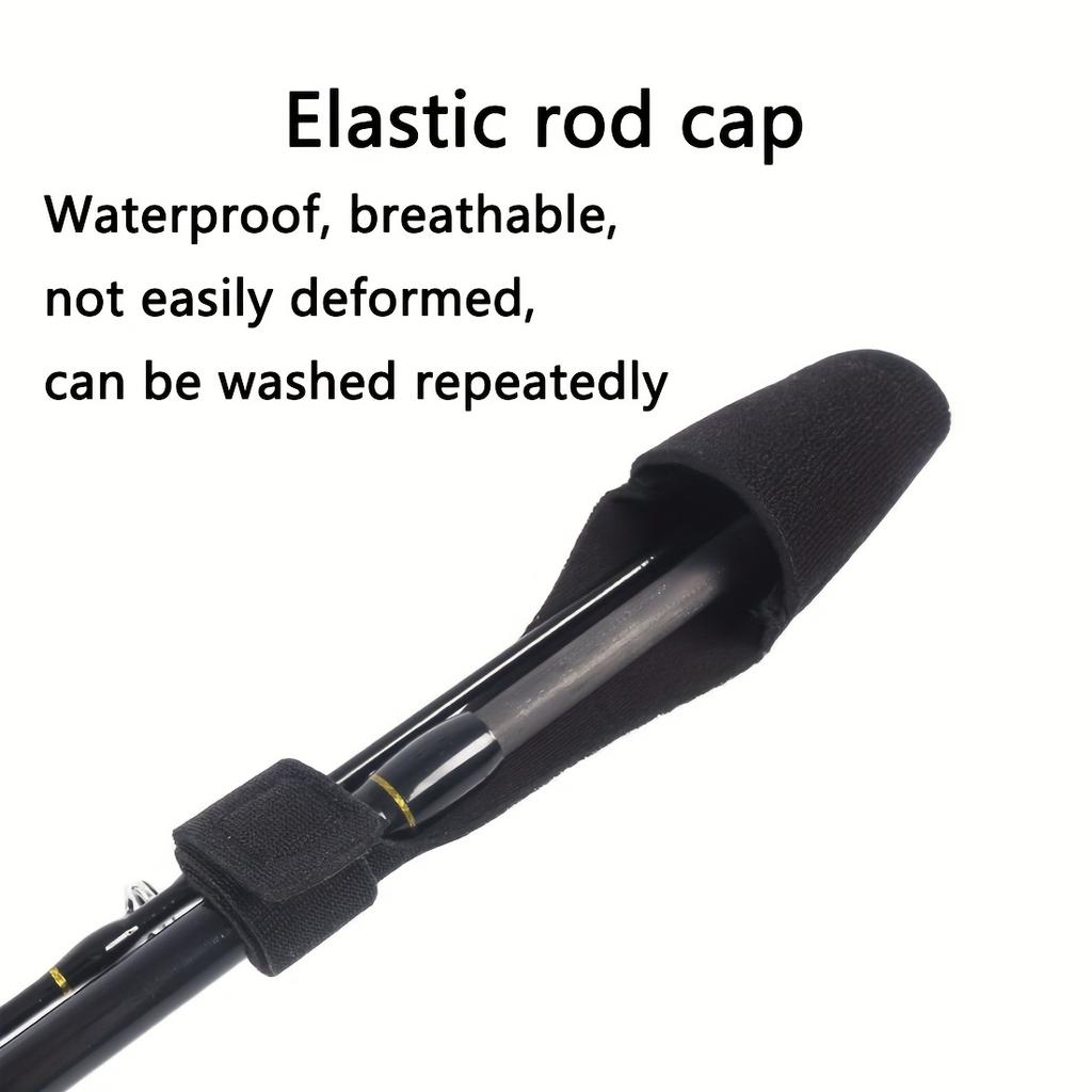 Fishing Rod Wrap Strap, Fastening Fishing Pole Strap, Fishing Rod Tie, Adjustable Anti-Friction Protective Cover with Elastic Stretch