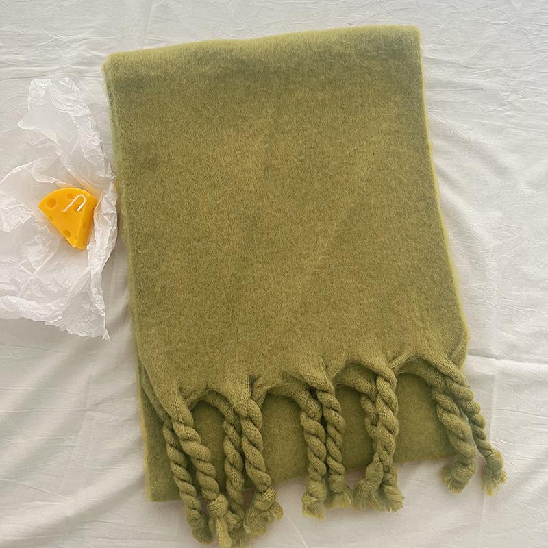 New Imitation Cashmere Women Scarf Winter Solid Warm Scarve Pashmina Tassel Mujer Female Foulard Bufanda Long Thick Wrap Shawl