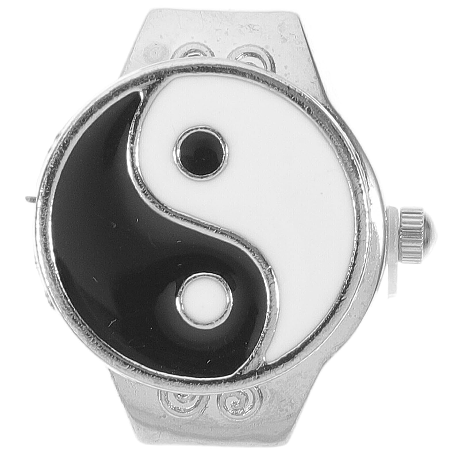 

POPETPOP Часы-кольцо Инь-Ян Арабские цифры Часы со стрелками Наручные часы День отца День рождения Выпускной