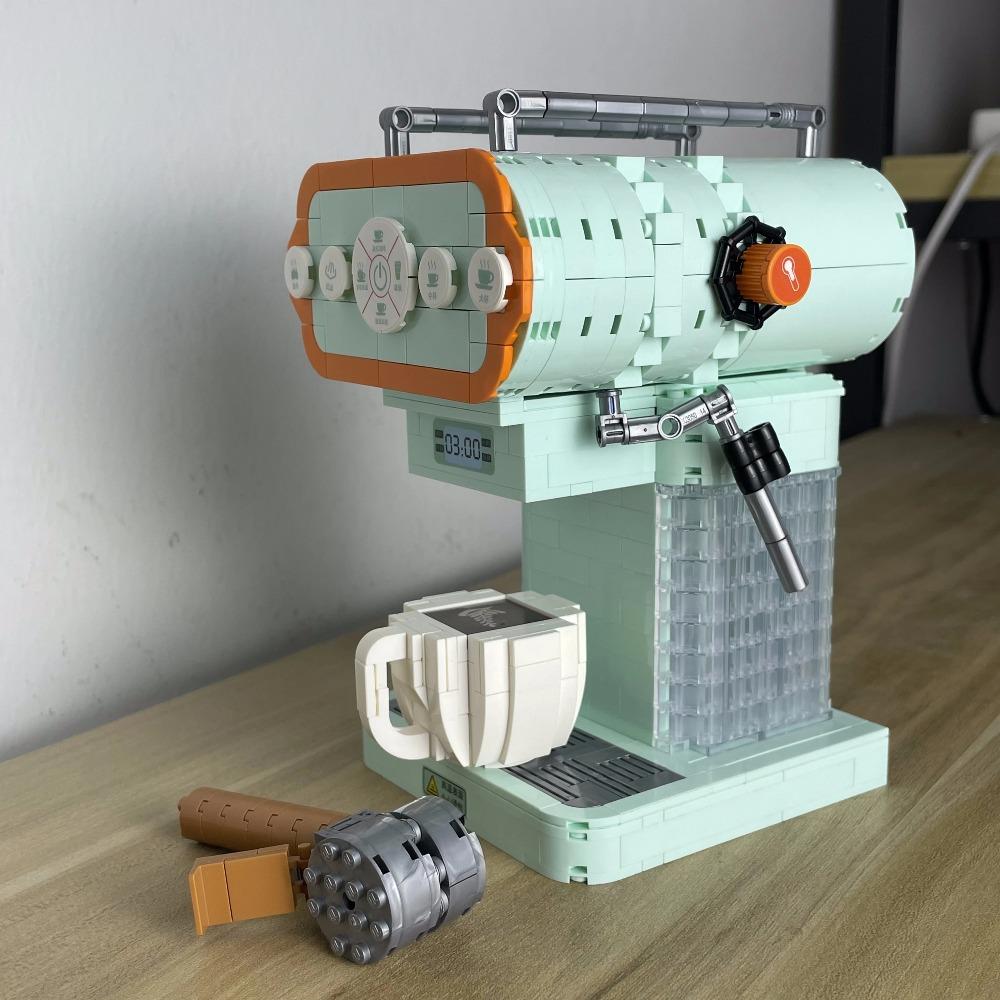 Ρετρό Μηχανή Ψωμιού & Καφέ Σετ Δομικών Στοιχείων - Δημιουργικό Παιχνίδι, Μοντέλο Προσομοίωσης Καφέ για Ενήλικες, Μοναδικό Δώρο για Άνδρες & Γυναίκες