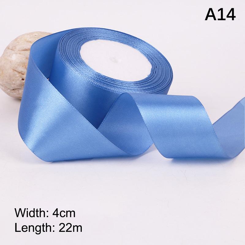 4 cm breites Satinband 25 Yards DIY Bastelbedarf für Rosenherstellung, Geschenkverpackung & Stuhllehnen-Dekoration