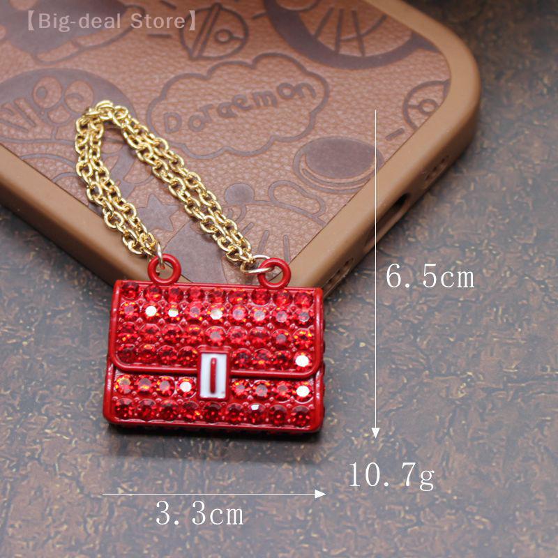 6 Pack Fashionable Dollhouse Metal Chain Bag Pack, Miniature Shopping Handbag for Doll Accessories