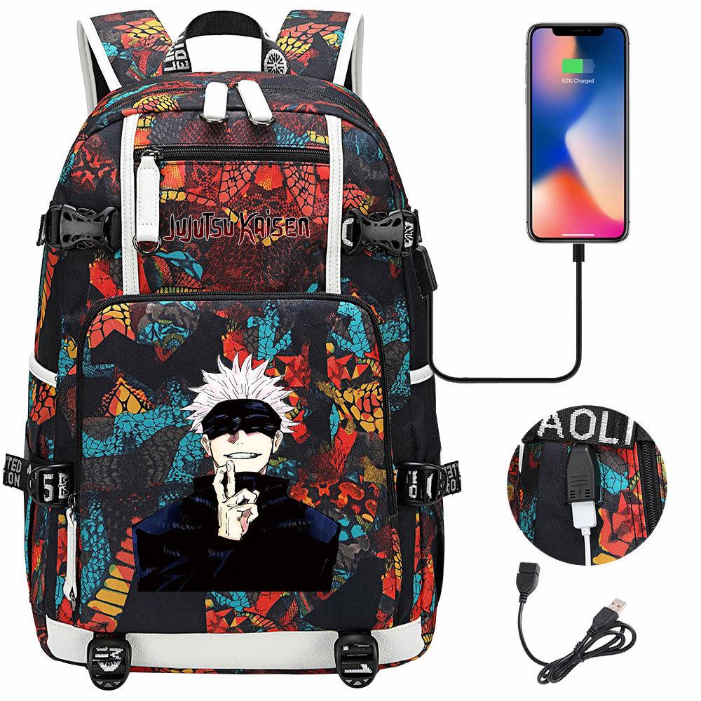 Mochila con Auriculares USB Estampados de Jujutsu Kaisen