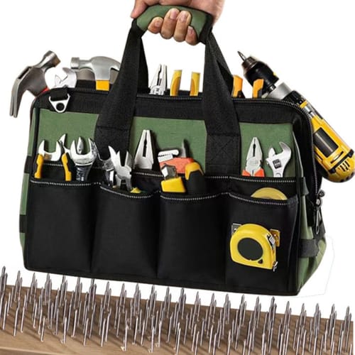 Large Tool Bag, Electrician Tool Bag, Multifunctional Tool Bag for Repair and Installation, Electrician Nylon Fabric Wear-Resistant Storage, Portable
