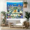 Spongebob Squarepants Wall Decor Tapestry Art For Pet Memorial Birthdaywedding Party Backdrop Family Gift