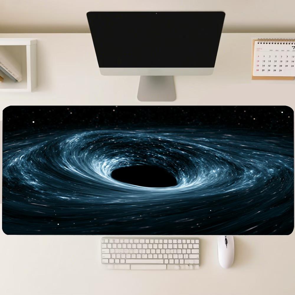 Cosmic Galaxy Black Hole Space Pattern Large Mouse Pad Non Slip Rubber Base Extended Desk Mat For Pc Laptop Office Daily