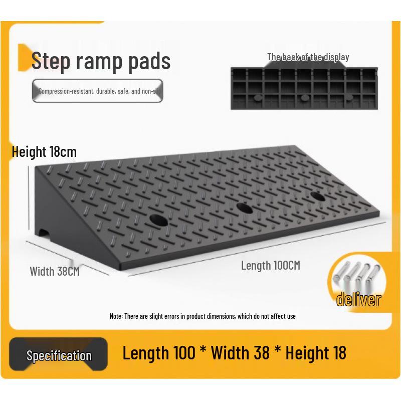 Rubber Curb & Threshold Ramp Mat for Home and Car 