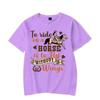 Men T-shirt To Ride on A Horse Is To Fly Without Wings Kawaii T Shirt Men Women Tshirt Horse Girls Graphic Male Classic T-shirt