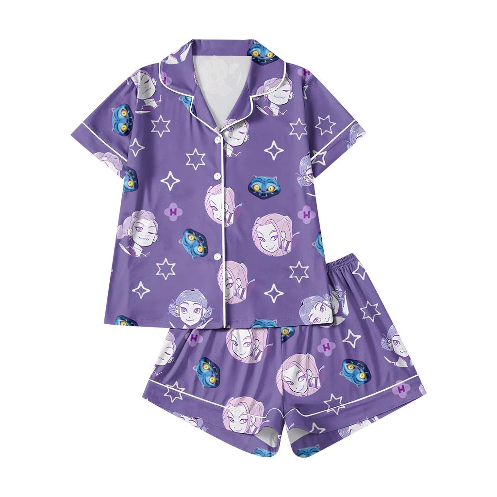 Vêtements d'intérieur pour enfants Ensemble pyjama Haut à manches courtes Short Ensemble deux pièces Vêtements d'extérieur Gilet de jeu Vêtements