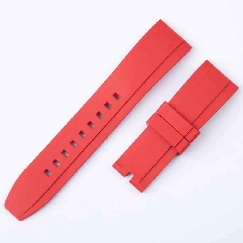 18/19/20/21/22/23/24mm Quick Release Fluororubber FKM Rubber Strap Smartwatch Men Women Wristband Universal Bracelet Accessories