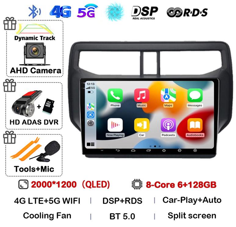 Android 14 Auto Car Radio For Toyota Rush Daihatsu Terios 2017 2018 2019 2020 Multimedia GPS Navigation Stereo Player Head Unit