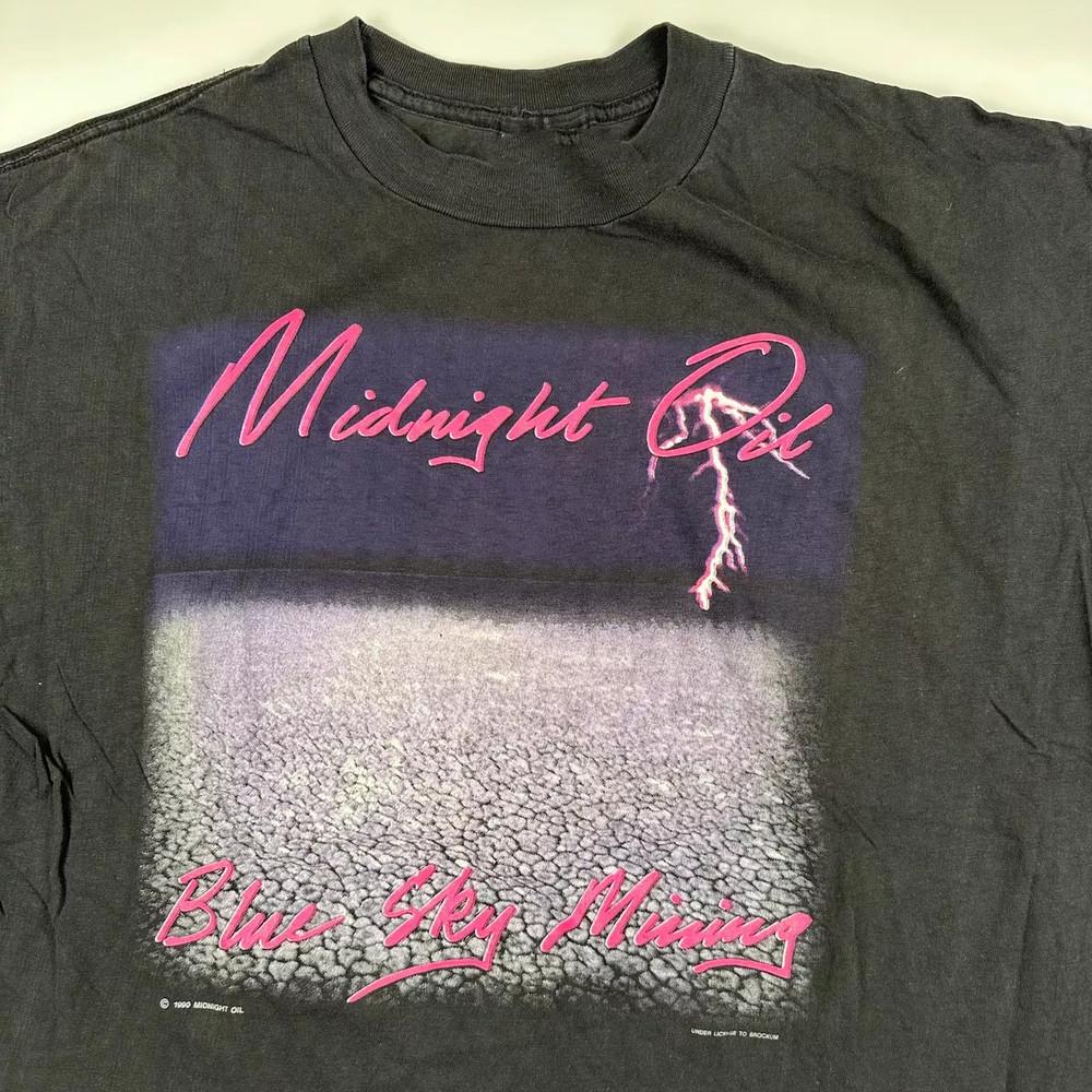 

Midnight Oil Gift For Fans Black T-Shirt Cotton All Size Unisex T-Shirt L