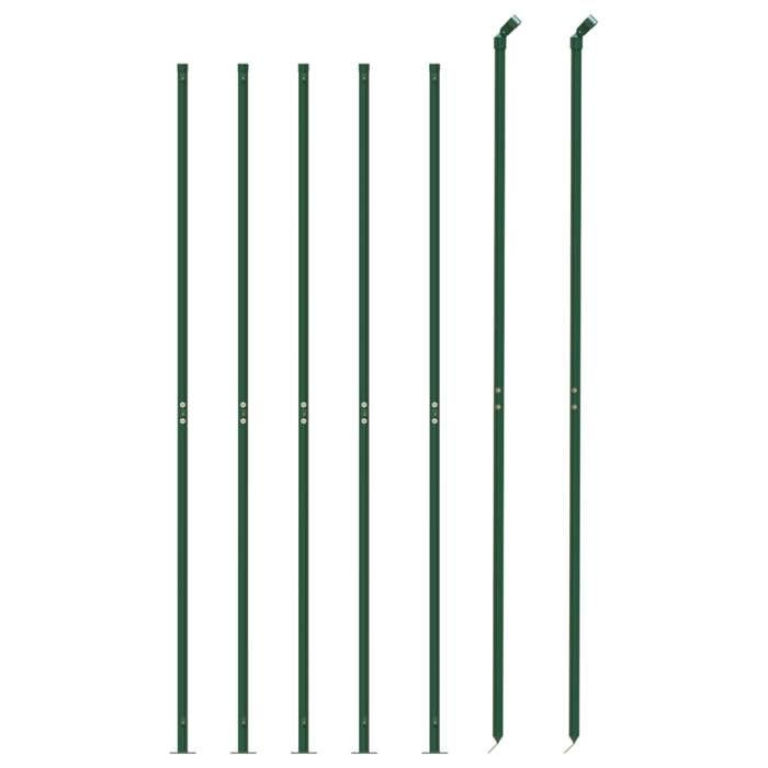 VidaXL Clôture en Treillis Métallique avec Bride, Panneau de Clôture Décoratif, Barrière de Protection Jardin Patio 154149