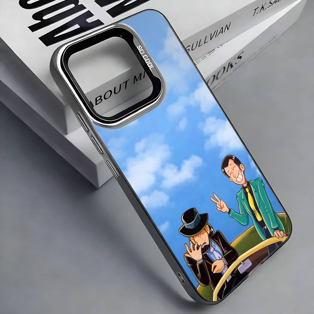 Anime L-Lupin The T-Third Phone Case For iPhone 17,16,15,14,13,12,11 Plus,Pro Max,Colored Silver Phone Case