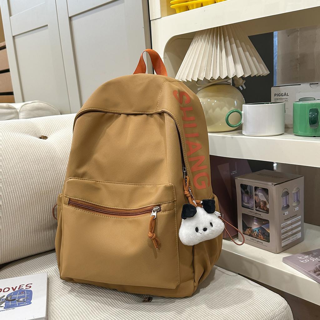 Schoolbag Korean version student schoolbag large capacity lightweight college style backpack casual lightweight travel alphabet backpack