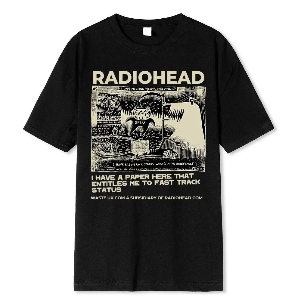 Radiohead T-Shirt Men Women Plus O-Neck Streetwear Harajuku Vintage Loose Daily Casual Overd Unisex Tees#Color