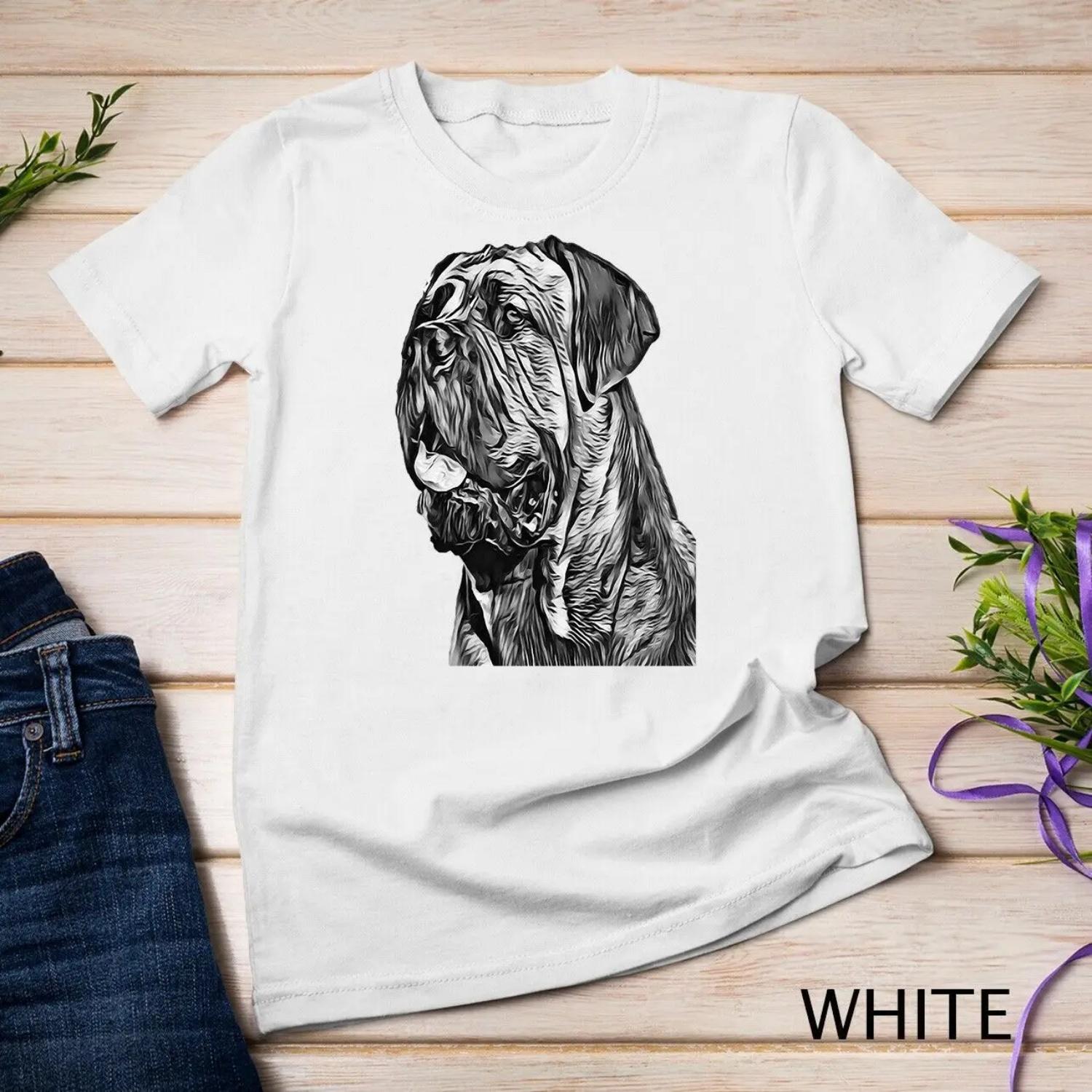 Cane Corso Italian Mastiff Black White Dog Design T shirt S