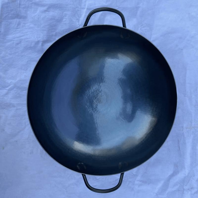 ZISIZ Traditional Non-Stick Double-Handle Wok