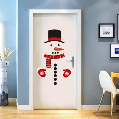 Weihnachtsschneemann Kühlschrankaufkleber Fensterglasaufkleber Dekorative Türsticker
